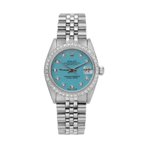 Rolex Datejust Diamond Bezel Watch 31mm Turquoise Dial | 1.30ct