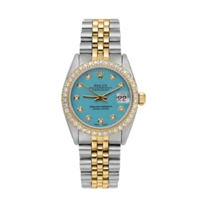 Rolex Datejust Diamond Bezel Watch 31mm Turquoise Dial | 1.30ct