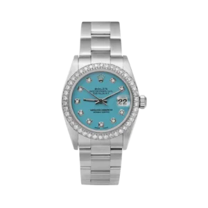 Rolex Datejust Diamond Bezel Watch 31mm Turquoise Dial | 1.30ct