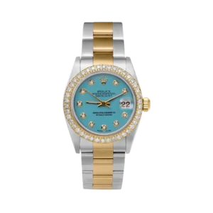 Rolex Datejust Diamond Bezel Watch 31mm Turquoise Dial | 2.30ct