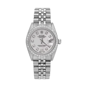 Rolex Datejust Diamond Bezel Watch 31mm White Dial | 1.30ct