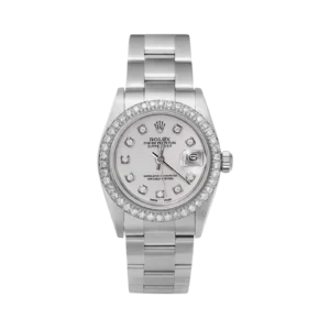 Rolex Datejust Diamond Bezel Watch 31mm White Dial | 1.30ct