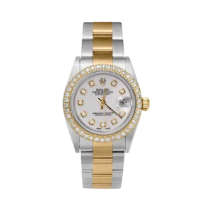 Rolex Datejust Diamond Bezel Watch 31mm White Dial | 2.30ct