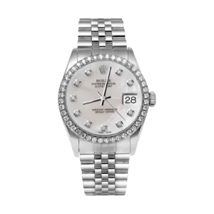 Rolex Datejust Diamond Bezel Watch 36mm Mother of Pearl Dial | 1.25ct