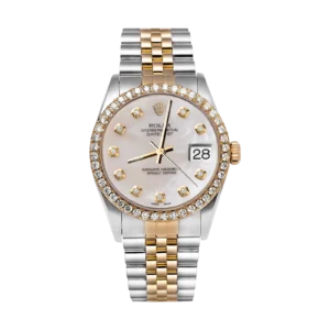 Rolex Datejust Diamond Bezel Watch 36mm Mother of Pearl Dial | 2.10ct