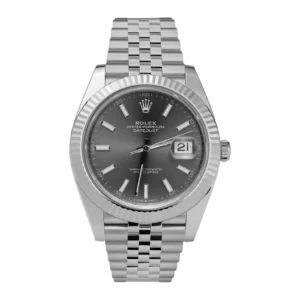 Rolex Datejust Fluted Bezel 126334 Watch 41mm Slate Gray Index Dial