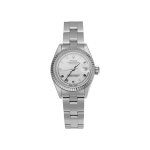 Rolex Datejust Fluted Bezel Watch 26mm White Roman Dial