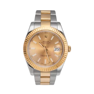 Rolex Datejust II 116333 Fluted Bezel Watch 41mm Champagne Dial