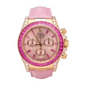 Rolex Daytona 116518 Custom "Barbie" 40mm Pink Dial Watch 18K Gold