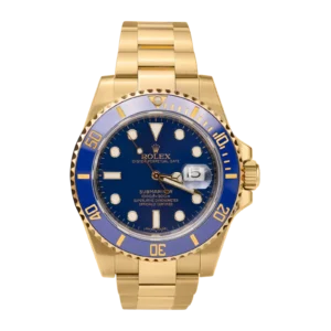 Rolex Submariner Date 116618LB Watch 18K Yellow Gold "Bluesy" Dial