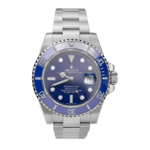 Rolex Submariner Date 116619 "Smurf" 18K White Gold Watch 40mm Factory Diamond Dial