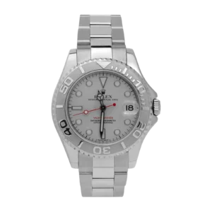 Rolex Yacht-Master 168622 Platinum Timing Bezel Oyster Watch Silver Dial