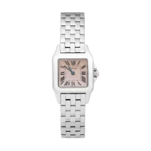 Santos de Cartier Demoiselle Mother of Pearl Small 20mm Steel Watch W25075Z6