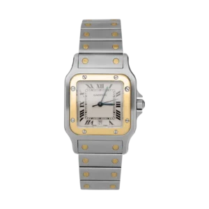 Santos de Cartier Galbée Large 29mm 18K Gold & Steel Watch 1566