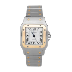 Santos de Cartier Galbée XL 32mm 18K Yellow Gold & Stainless Steel Watch 2823