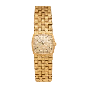 Vacheron Constantin Vintage 20mm 18K Yellow Gold Watch Golden Champagne Dial
